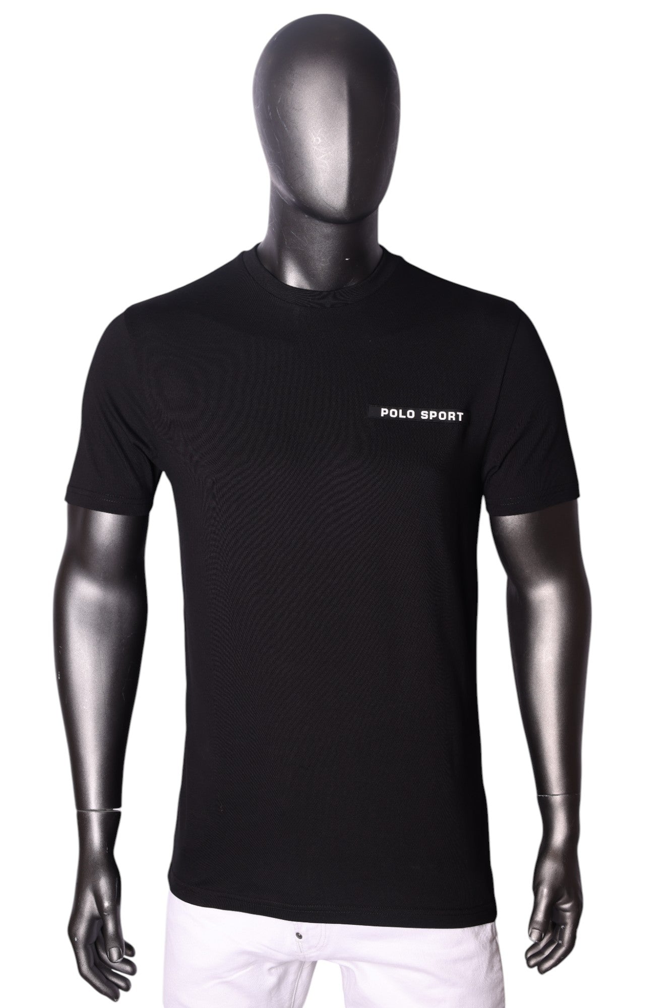 Polo T-Shirt Sport Big Logo Black